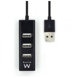 21264-Ewent EW1123 hub de interfaz 480 Mbit/s Negro