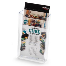 2128-Deflecto 76001 estanteria para libros 1 estanterias Transparente