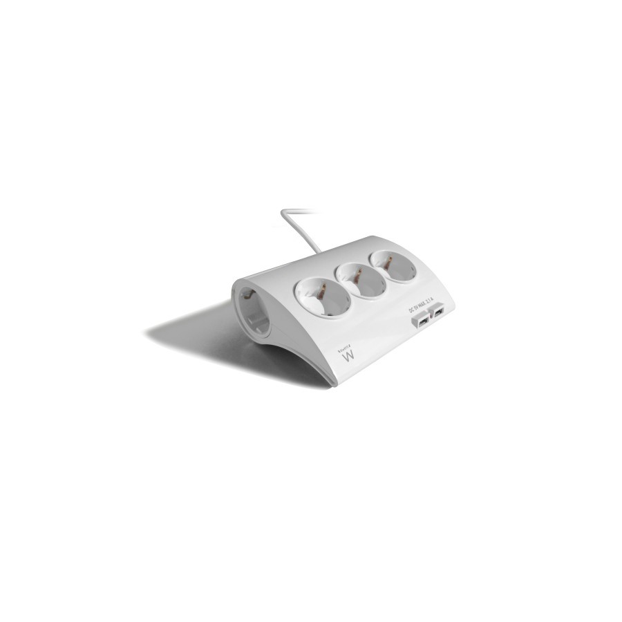 21283-Ewent EW3935 base multiple 1,5 m 5 salidas AC Interior Blanco 21283-Ewent EW3935 base multiple 1,5 m 5 salidas AC Interior Blanco