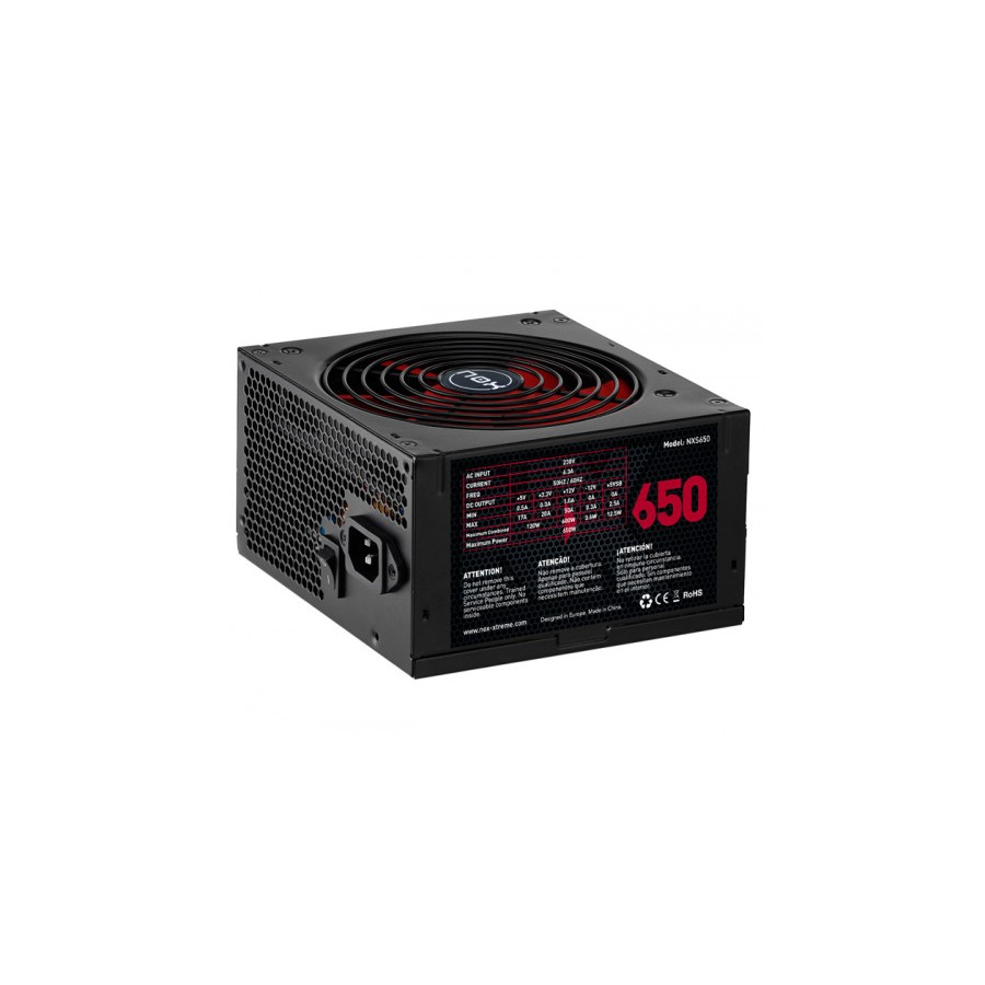 21314-NOX NXS650 unidad de fuente de alimentacion 650 W 20+4 pin ATX Negro, Rojo 21314-NOX NXS650 unidad de fuente de alimentacion 650 W 20+4 pin ATX Negro, Rojo