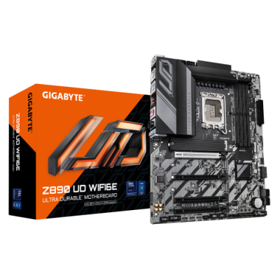 GIGABYTE Placa base Z890 UD WIFI6E Compatible con CPUs Intel Core Ultra Serie 2 VRM de 1212 fases hasta 8800MHz DDR5 OC 1xPCIe 