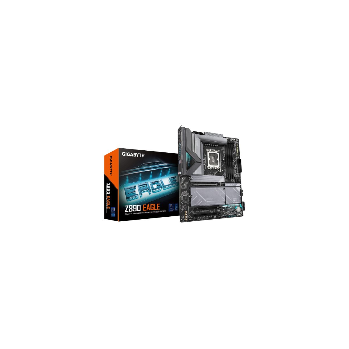 GIGABYTE Z890 EAGLE Placa Base Compatible con CPUs Intel Core Ultra Serie 2 VRM de 1412 fases hasta 8800MHz DDR5 OC 1x PCIe 50 