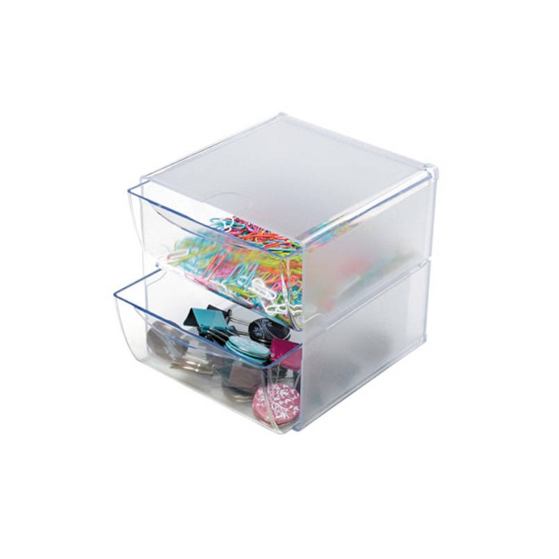 2146-ORGANIZADOR MODULAR CON DOS CAJONES DE 16,5X14,5X7 TRANSPARENTE DEFLECTO 350101 2146-ORGANIZADOR MODULAR CON DOS CAJONES DE 16,5X14,5X7 TRANSPARENTE DEFLECTO 350101