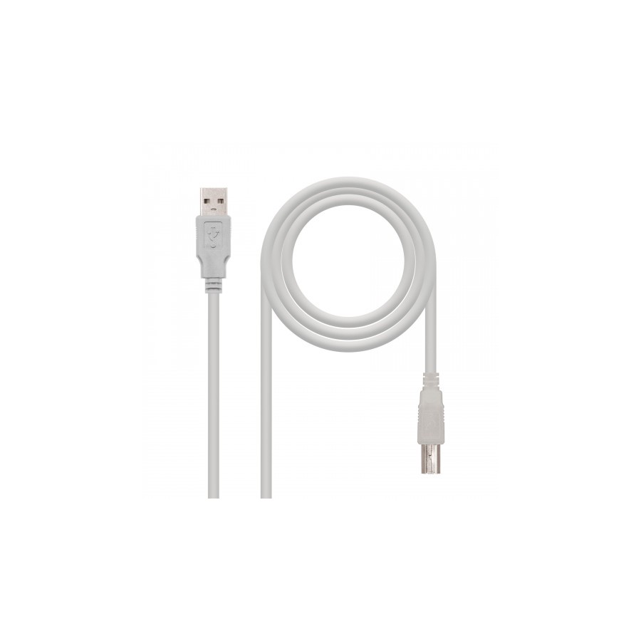 21477-Nanocable CABLE USB 2.0 IMPRESORA, TIPO A/M-B/M, BEIGE, 1.0 M 21477-Nanocable CABLE USB 2.0 IMPRESORA, TIPO A/M-B/M, BEIGE, 1.0 M