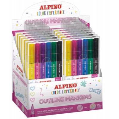 Alpino AR001044 marcador 6 piezas Punta redonda Colores surtidos