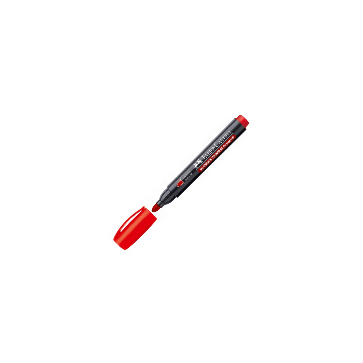 MARCADOR MULTIMARK WINNER 23 ROJO PUNTA CoNICA Y SIN CLIP FABER CASTELL 453323