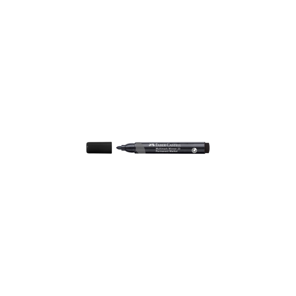 MARCADOR MULTIMARK WINNER 23 NEGRO PUNTA CoNICA Y SIN CLIP FABER CASTELL 453397