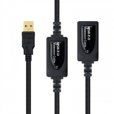 21531-Nanocable CABLE USB 2.0 PROLONGADOR CON AMPLIFICADOR, TIPO A/M-A/H, 10 M