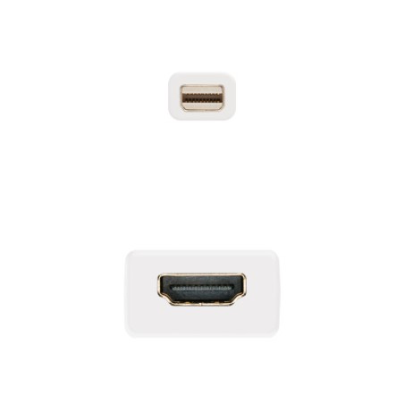 21559-Nanocable CONVERSOR MINI DP A HDMI MINI DP/M-HDMI/H BLANCO 15 CM