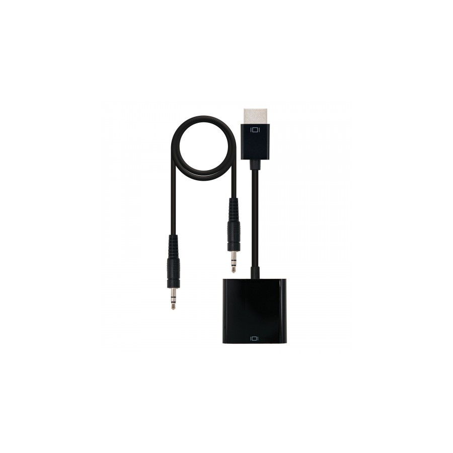 21560-Nanocable CONVERSOR HDMI A SVGA+AUDIO, HDMI/M-SVGA/H+3.5/H, NEGRO, 10 CM+1.0 M 21560-Nanocable CONVERSOR HDMI A SVGA+AUDIO, HDMI/M-SVGA/H+3.5/H, NEGRO, 10 CM+1.0 M