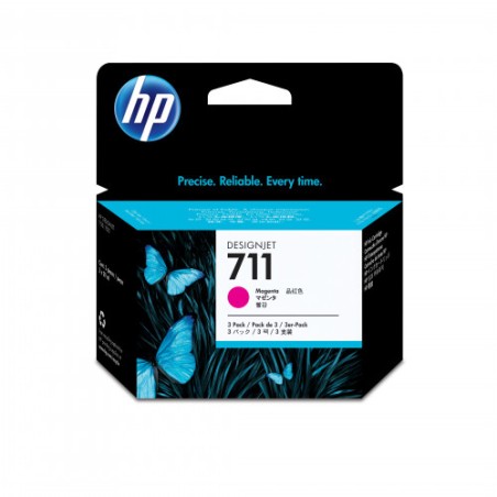 21676-HP 711 PACK 3 CARTUCHOSS DE TINTA HP711 MAGENTA (CZ135A)