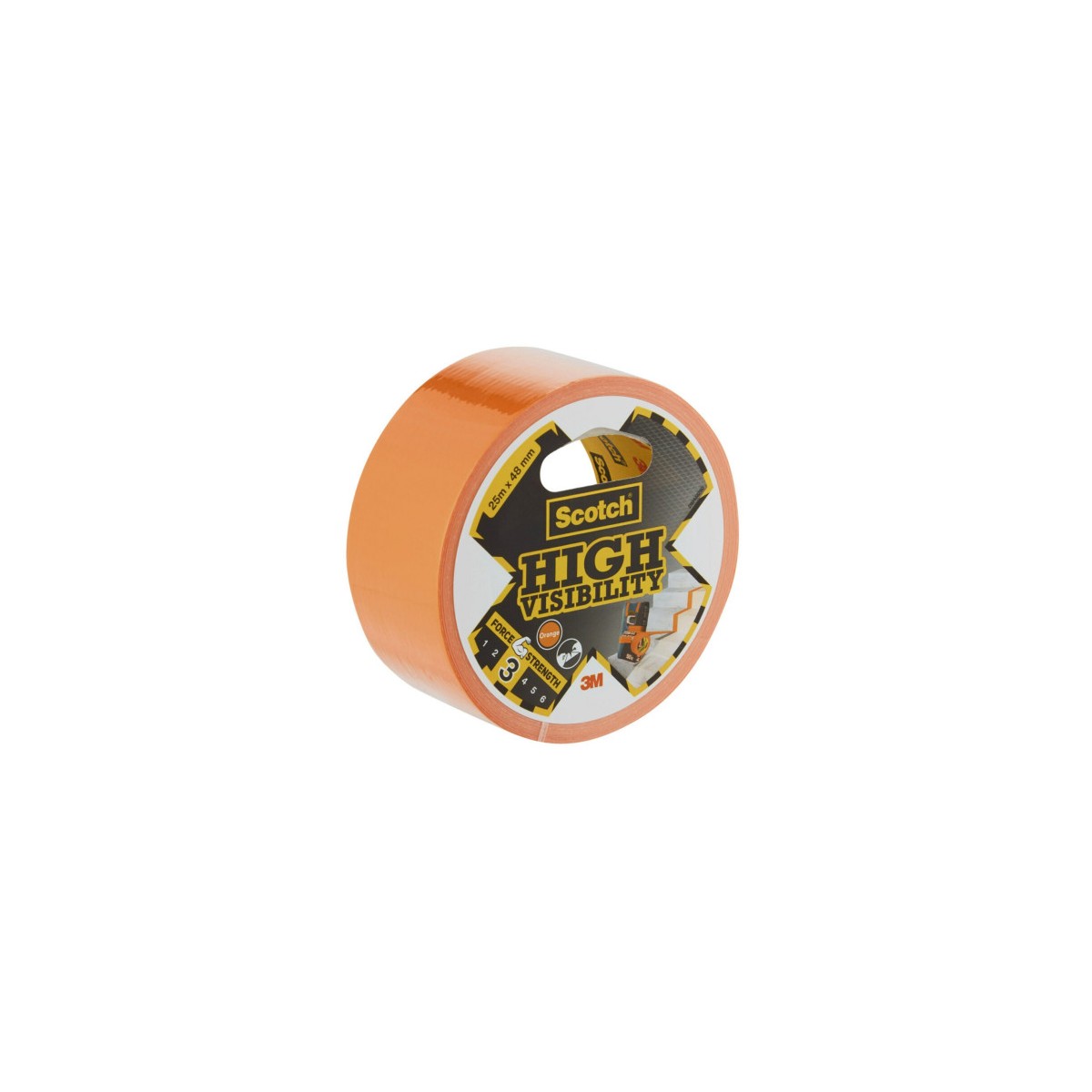 ROLLO CINTA AMERICANA HIGH VISIBILITY 2904 NARANJA 48MM X 25M SCOTCH 7100205301