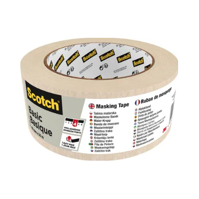 ROLLO CINTA ADHESIVA DE ENMASCARAR PINTOR BASIC 48MM X 50M SCOTCH 7100334410