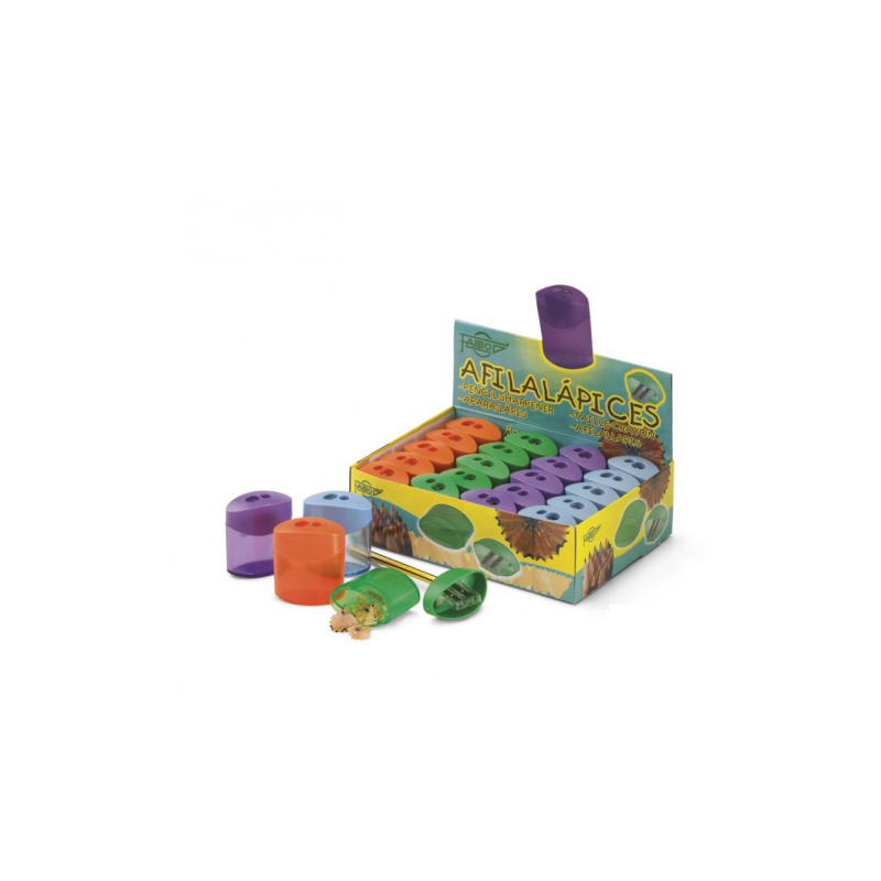 2177-SACAPUNTAS PLASTICO DOBLE CON DEPOSITO FAIBO 2102 2177-SACAPUNTAS PLASTICO DOBLE CON DEPOSITO FAIBO 2102