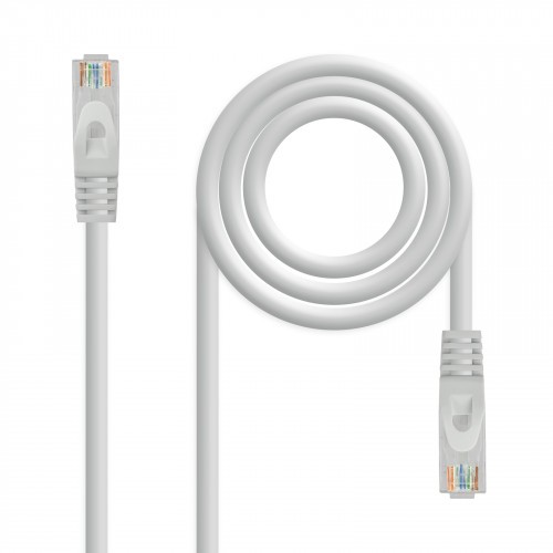 2185-Nanocable Cable de red latiguillo RJ45 LSZH Cat.6A UTP AWG24, Gris, 0.5 m