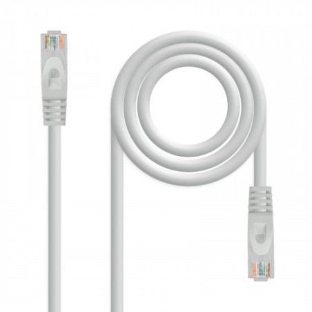 2185-Nanocable Cable de red latiguillo RJ45 LSZH Cat.6A UTP AWG24, Gris, 0.5 m