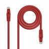 2189-Nanocable Cable de red latiguillo RJ45 LSZH Cat.6A UTP AWG24, Rojo, 2.0m