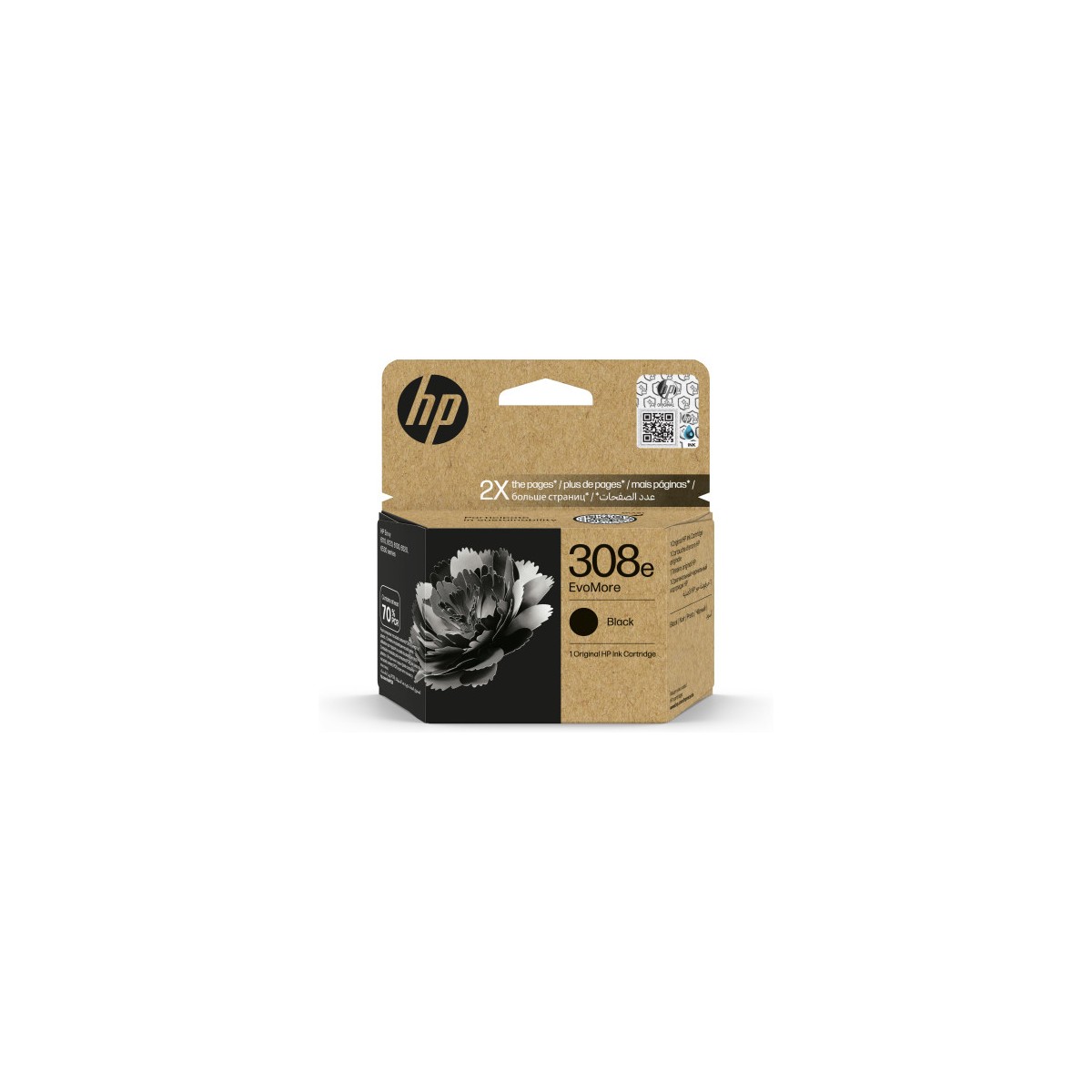 HP Cartucho de Tinta Original EvoMore 308e negra