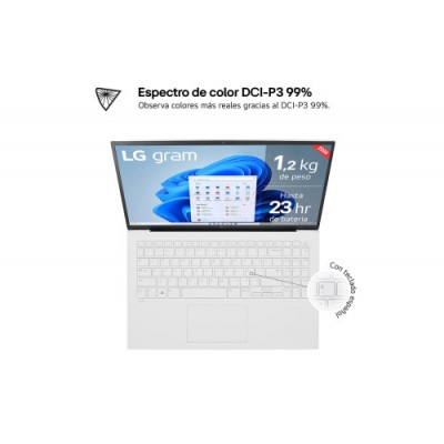 LG GRAM DE 15 PULGADAS LAPTOP LIGERO DE 16GB RAM INTEL CORE ULTRA 7 WINDOWS 11 PANTALLA IPS ANTIRREFLEJO