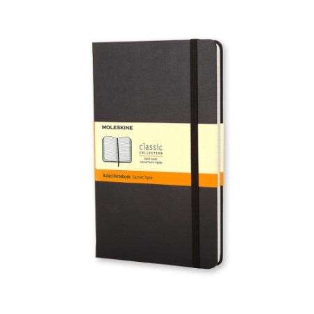 21901-LIBRETA CLASICA TAPA DURA NEGRA L (13X21CM) CUADRICULADA MOLESKINE QP061