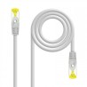 2193-Nanocable Cable de red latiguillo RJ45 LSZH Cat.6A SFTP AWG26, Gris, 1.0 m