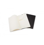 21930-SET DE 3 LIBRETAS CAHIER NEGRAS P (9X14CM) RAYAS MOLESKINE QP311