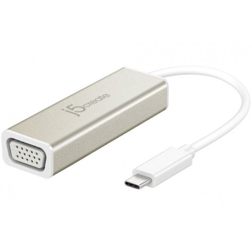 21971-j5create JCA111 Adaptador grafico USB 1920 x 1080 Pixeles Aluminio, Blanco
