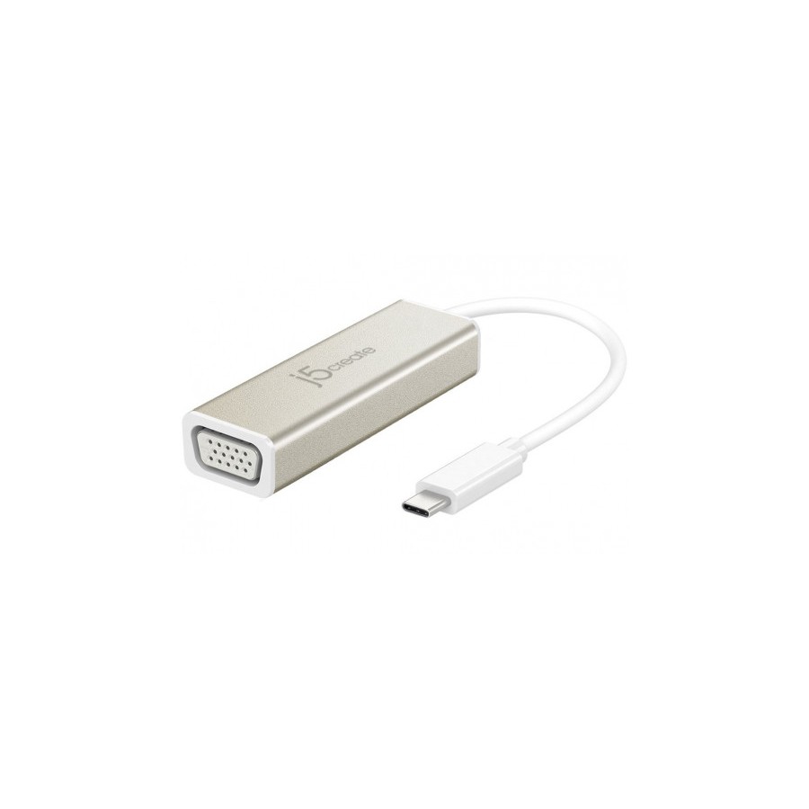 21971-j5create JCA111 Adaptador grafico USB 1920 x 1080 Pixeles Aluminio, Blanco