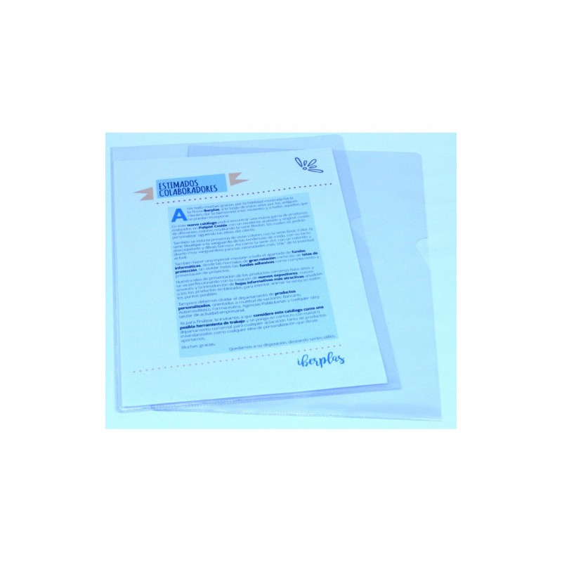 2205-CAJA 30 DOSSIER FORMATO FOLIO "L" C/UNERO PVC CRISTAL 300 MICRAS IBERPLAS 25730 2205-CAJA 30 DOSSIER FORMATO FOLIO "L" C/UNERO PVC CRISTAL 300 MICRAS IBERPLAS 25730