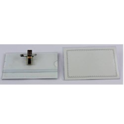 2207-CAJA 50 FUNDAS IDENTIFICACION PVC RIGIDO APAISADO 55X87MM CON PINZA+IMPERDIBLE IBERPLAS 2076PI50