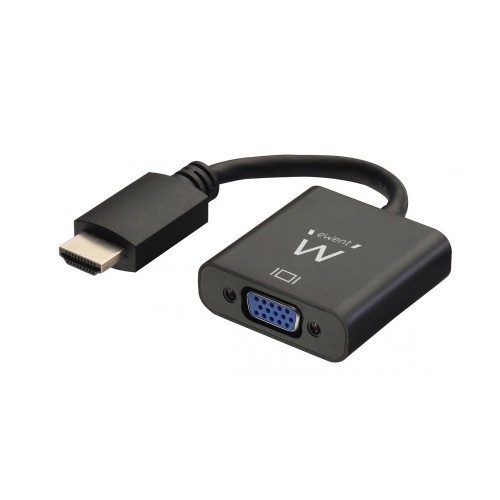 22145-Ewent EW9864 adaptador de cable de video 0,2 m HDMI VGA, 3.5mm Negro