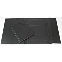 2215-CARPETA FORMATO CUARTO GOMAS Y SOPALAS PVC NEGRA IBERPLAS 341CS00