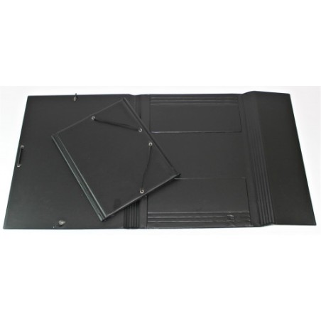 2215-CARPETA FORMATO CUARTO GOMAS Y SOPALAS PVC NEGRA IBERPLAS 341CS00