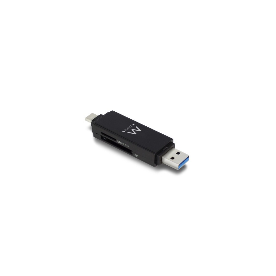22165-Ewent EW1075 lector de tarjeta USB 3.2 Gen 1 (3.1 Gen 1) Type-A/Type-C Negro 22165-Ewent EW1075 lector de tarjeta USB 3.2 Gen 1 (3.1 Gen 1) Type-A/Type-C Negro