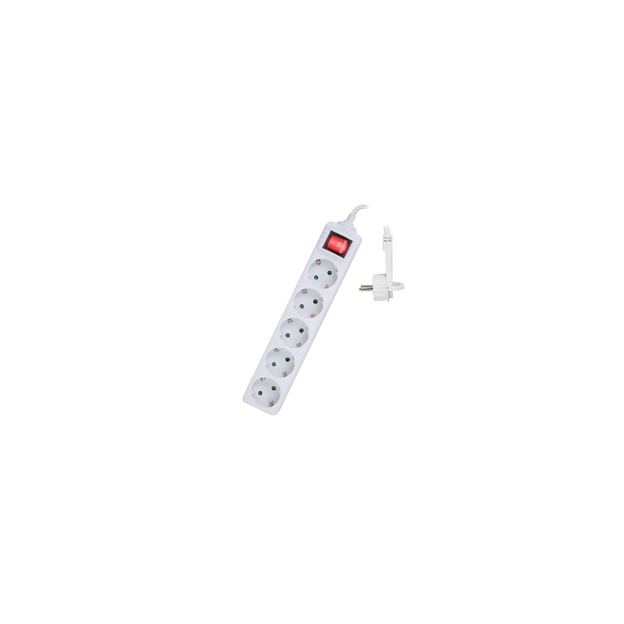 22207-Ewent EW3955 base multiple 1,5 m 5 salidas AC Interior Blanco 22207-Ewent EW3955 base multiple 1,5 m 5 salidas AC Interior Blanco