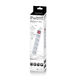 22208-Ewent EW3955 base multiple 1,5 m 5 salidas AC Interior Blanco