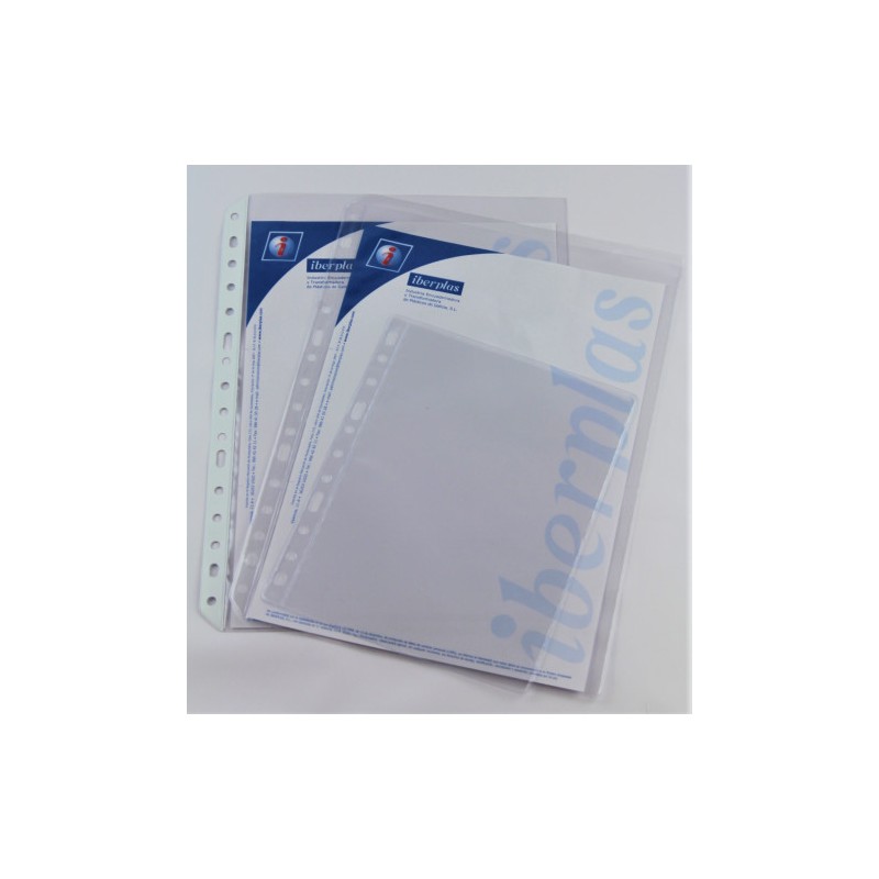 2222-CAJA 100 FUNDAS FORMATO CUARTO PVC CRISTAL EXTRA 100 MICRAS MULTITALADRO IBERPLAS 201100 2222-CAJA 100 FUNDAS FORMATO CUARTO PVC CRISTAL EXTRA 100 MICRAS MULTITALADRO IBERPLAS 201100
