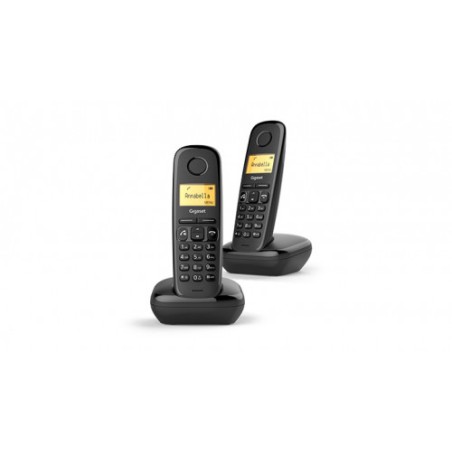 22226-Gigaset A270 Duo Telefono DECT Identificador de llamadas Negro