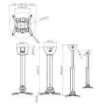 22310-VOGELS GAMA PROFESIONAL SOPORTES DE PROYECTOR A TECHO Y ACCESORIOS PPC 1555 PROJECTOR CEILING MOUNT WHITE LENGTH 5