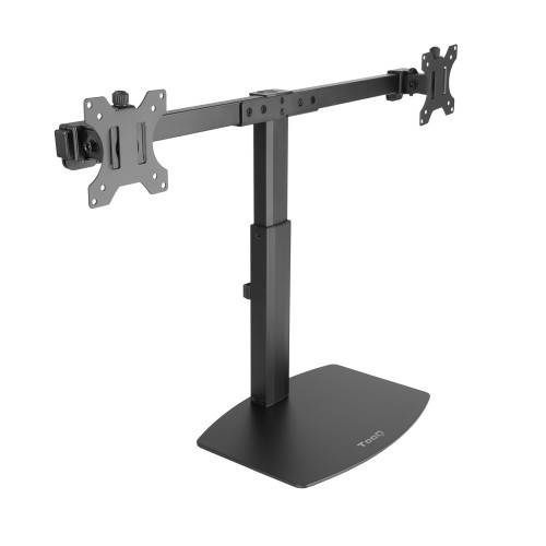 22552-TOOQ SOPORTE 2 PANTALLAS. MESA. 100x100. GIRATORIO+INCLINABLE. 17"-27". MAX.6KG. NEGRO (DB1727TN-B)