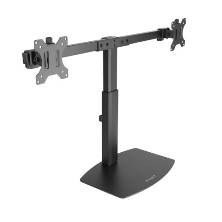 22552-TOOQ SOPORTE 2 PANTALLAS. MESA. 100x100. GIRATORIO+INCLINABLE. 17"-27". MAX.6KG. NEGRO (DB1727TN-B)