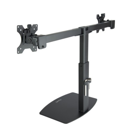 22553-TOOQ SOPORTE 2 PANTALLAS. MESA. 100x100. GIRATORIO+INCLINABLE. 17"-27". MAX.6KG. NEGRO (DB1727TN-B)