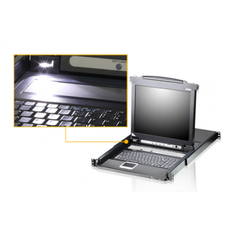 22625-Aten CL5708M interruptor KVM Montaje en rack Negro
