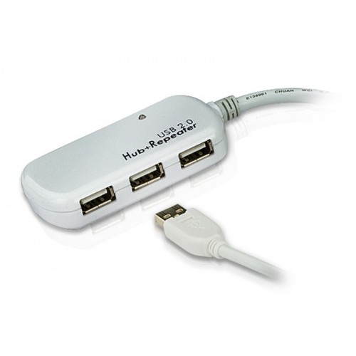 22672-ATEN Cable extensor USB 2.0 de 12 m con hub de cuatro puertos (soporta conexion en cadena hasta 60 m)