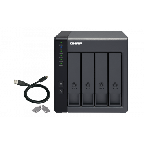 22681-QNAP TR-004 unidad de disco multiple Negro