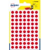 2288-PAQUETE 6 HOJAS ETIQUETAS REDONDAS GOMETS ROJAS 8MM DIAMETRO AVERY PSA08R