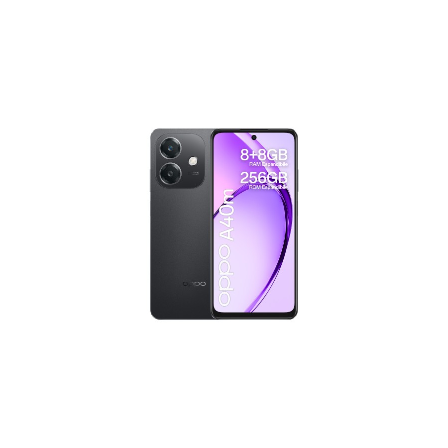 22905-OPPO A40M 16,9 cm (6.67") SIM doble Android 14 4G USB Tipo C 8 GB 256 GB 5100 mAh Negro 22905-OPPO A40M 16,9 cm (6.67") SIM doble Android 14 4G USB Tipo C 8 GB 256 GB 5100 mAh Negro