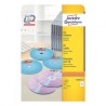 2292-PAQUETE 25 HOJAS ETIQUETAS FULL-FACE NO TOUCH BLANCAS-IMPRESORAS LASER-117 MM DIAMETRO AVERY L7676-25