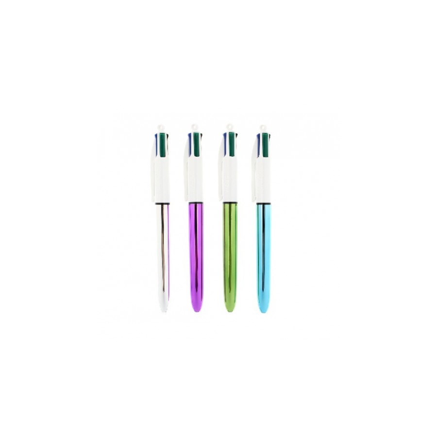 22973-BOLIGRAFO 4 COLORES SHINE PUNTA FINA COLOR PLATA AZUL/NEGRO/ROJO Y VERDE BIC 982873 22973-BOLIGRAFO 4 COLORES SHINE PUNTA FINA COLOR PLATA AZUL/NEGRO/ROJO Y VERDE BIC 982873