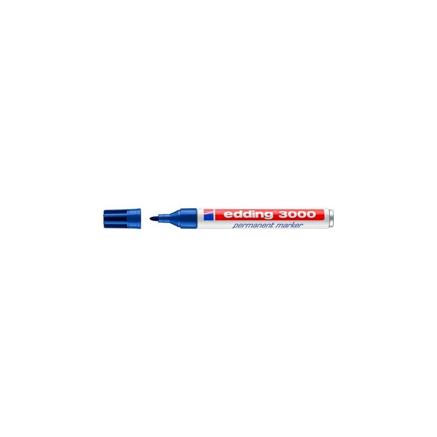 22981-MARCADOR PERMANENTE PUNTA REDONDA 1.5-3MM 3000 AZUL EDDING 3000-03